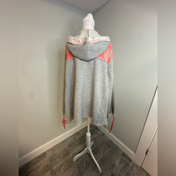 Free People Alpaca My Bags Hoodie Womens XS Sweatshirt Hi Lo Oversize Boho Rare - Picture 8 of 17